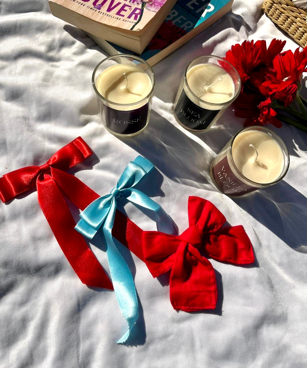 Red/Sea Blue/Dark Red (combo hairbows)🎀.