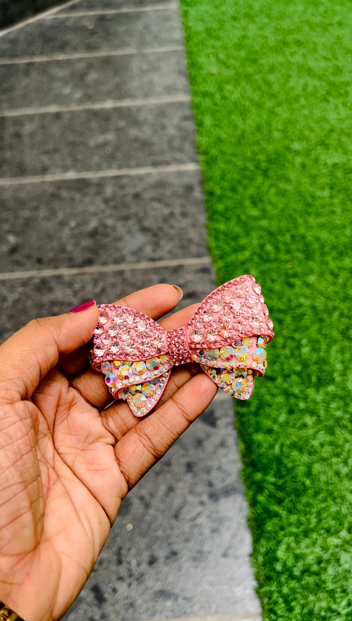 #A# 001 “BEJEWELLED bows” ✨🎀. Black/Silver/Pink.
