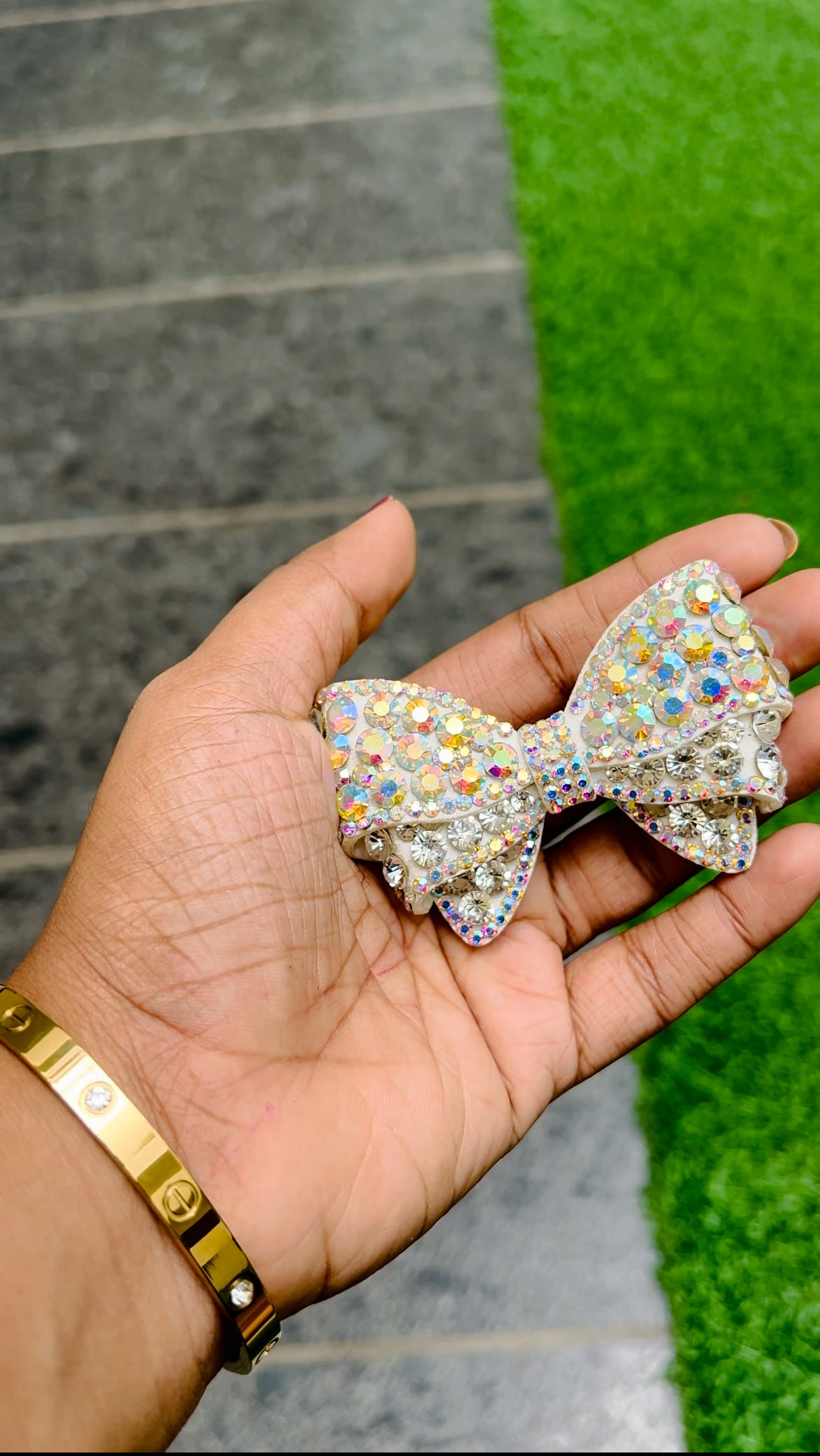 #A# 001 “BEJEWELLED bows” ✨🎀. Black/Silver/Pink.
