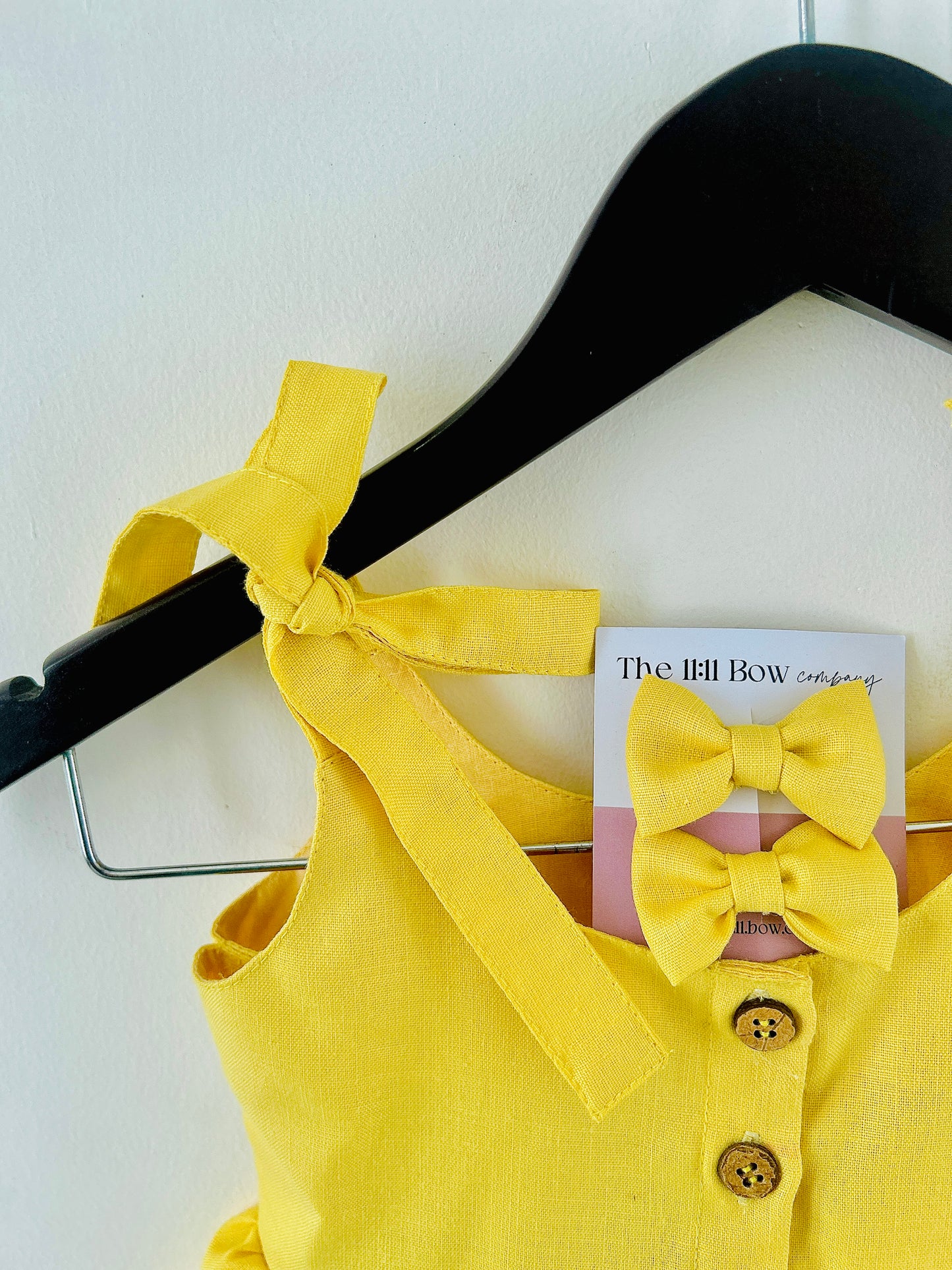 #A# 003D Summer splash yellow frock with pair of bows 💛.