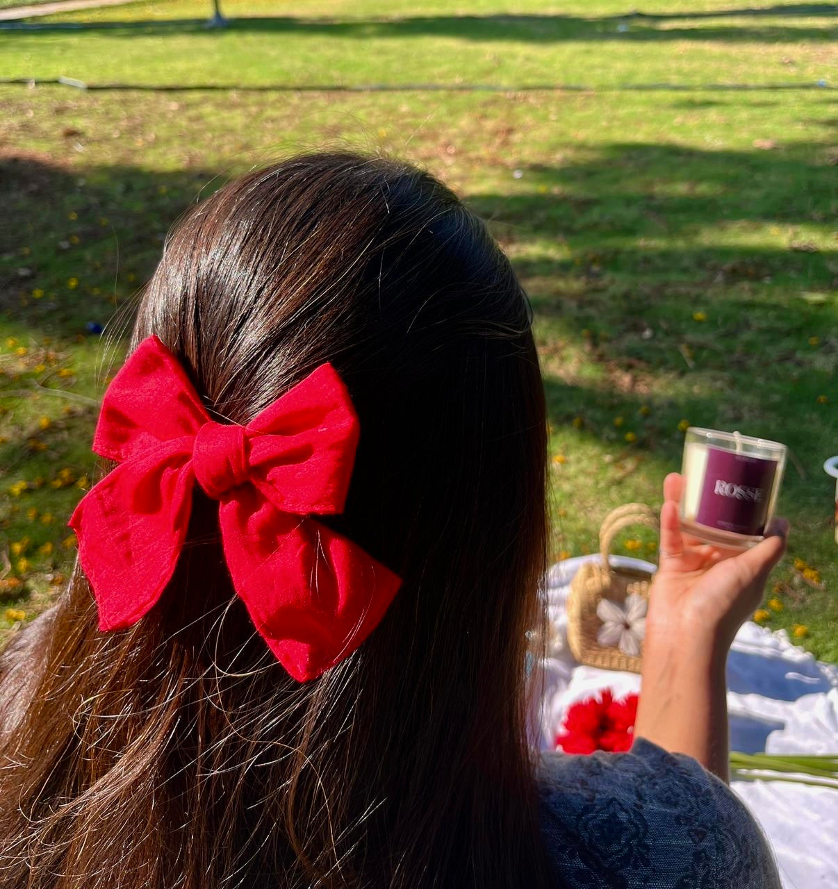 Red/Sea Blue/Dark Red (combo hairbows)🎀.