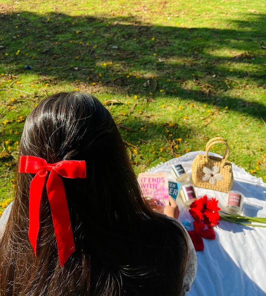Red/Sea Blue/Dark Red (combo hairbows)🎀.